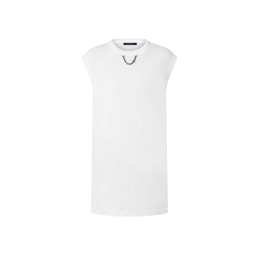 LOUIS VUITTON / ショルダーTシャツドレス ワンピース ホワイト LOUIS VUITTON - 未使用品◎LOUIS VUITTON ルイヴィトン 23AW